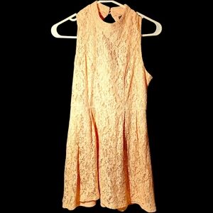 Peach Rhapsody Lace Sleeveless Dress Size small.